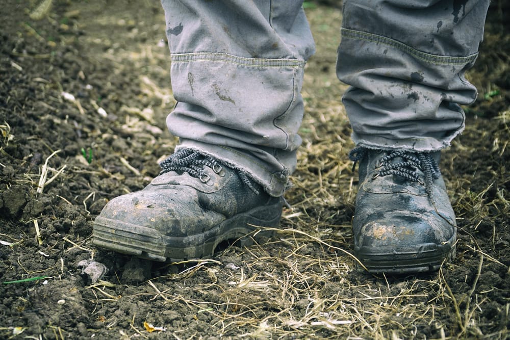 dusty work clothes